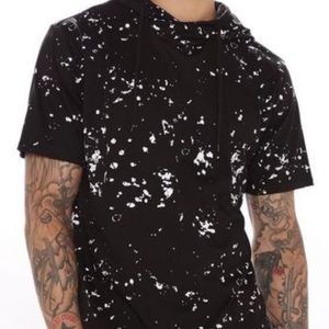NWT Fashion Nova Black & White Men Hooded Tee